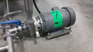 2010 WCB 5 hp Centrifugal Pump, Model 2065LV00775, S/N 2523410 with 2