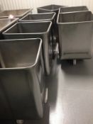 2' L x 3' W x 2-1/2' H Portable S/S Totes, Previosuly Used with Column Lift (Lot 340) & Cluster