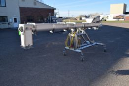 Aprox. 14 ft. L Portable S/S Screw Conveyor/Sauce Feeder with Aprox. 8
