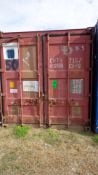 20' Steel Container, Double Door, Sold with Contents