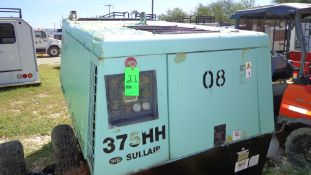 2008 Sullair Portable Compressor, Model 375 HH JD3, S/N CS-008 / 200811050075, 375 CFM @ 200 PSIG,