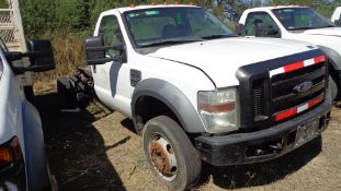 2008 Ford F-450 XL Super Duty Single Cab Truck, 4x4, 6.8 L Triton V10 Gas Engine, Standard