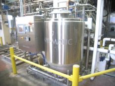 2013 Sani-Matic Single Tank CIP, Skid Mounted System, Allen Bradley PLC with Panelview 1000 Operator