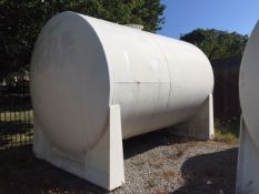 5,000 Gallon Sugar Tank, Top Manway, Sight level Tube, 8' diameter x 14'4