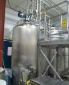 Feldmeier 800 Gallon Jacketed Processor, Dish Head, Flat Sloped Bottom, 100 PSI Jacket, 350 Deg F,