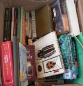 Quantity of books on art, cooking, novel