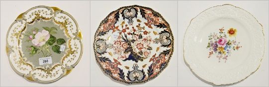 19th century Rockingham china dessert pl
