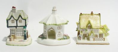 Three reproduction Coalport pastille bur