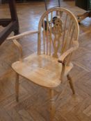 Set of four Windsor wheelback beech and