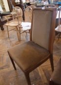 Set of four mid 20th century polished wo