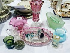 Early 20th century flashed ruby and moul