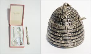 Pair of Danish silver teaspooons, having