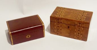 Rosewood tea caddy, sarphogus-shaped, hi
