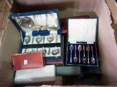 Large quantity silver plated flatware, c