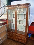 Reproduction cross-banded mahogany displ