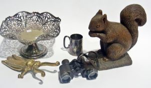 Pair of binoculars, two silver plated it