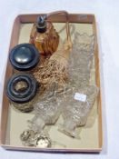 A quantity of cut glass to include a pai