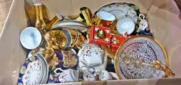 Quantity Royal Worcester gold lustre ove