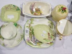 Carltonware floral pin tray, another fox