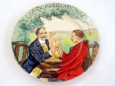 Royal Doulton pottery golfing plaque 