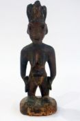 African carved hardwood female figure, p