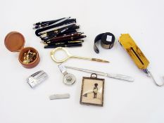 Brass and metal balance scales, quantity