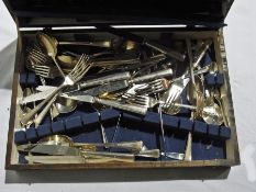 Quantity of EPNS flatware by Ryale, in a