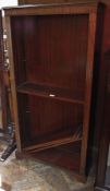Mahogany-effect four-tier bookcase with