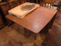 Gilt wall mirror, oval, folding over-bed