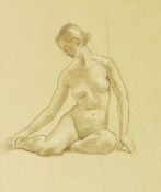 Charcoal and pastel drawing