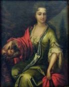 Oil on canvas 17th/18th century three-quarter length portrait of a lady, possibly Duchess of