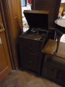 Yagerphone gramophone in stained wood ca
