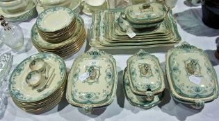 Quantity Victorian pottery dinnerware 