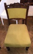 Victorian dining chair with floral, foli