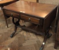 Reproduction mahogany sofa table, rectan