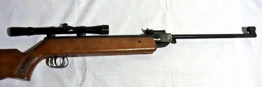Anschutz air rifle with scope and tower