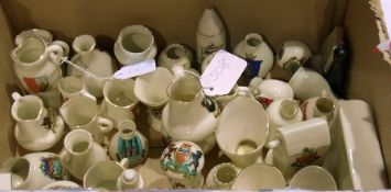 Quantity crested china items including A