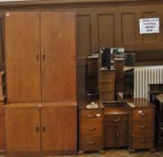 Teak two-tier cabinet and mid 20th centu