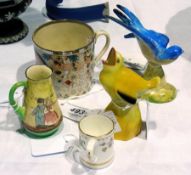 Early English porcelain mug with stylise