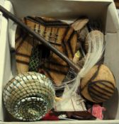 A collection of African instruments and