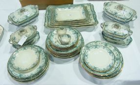 Quantity Victorian pottery dinnerware 