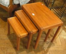 A nest of three Danish hardwood occasion
