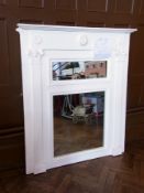 19th century painted large wall mirror (