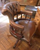 Reproduction captains-style swivel desk