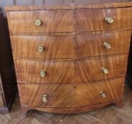 Early 19th century mahogany bow front ch