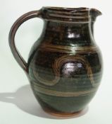 Winchcombe studio stoneware jug, ovoid,