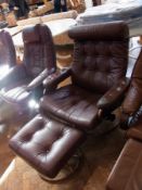 20th century tubular metal and leather r