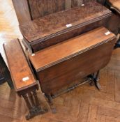 Late Victorian walnut sutherland table o