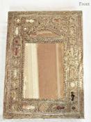 An Eastern white metal rectangular frame