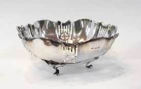 A George V silver bon-bon dish with pier